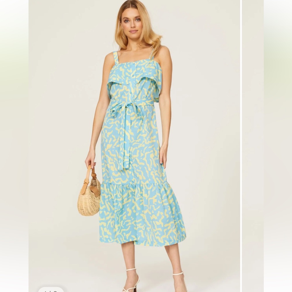 Derek Lam 10 Crosby x RTR Scribble Midi Dress Size 38 (Size 6)